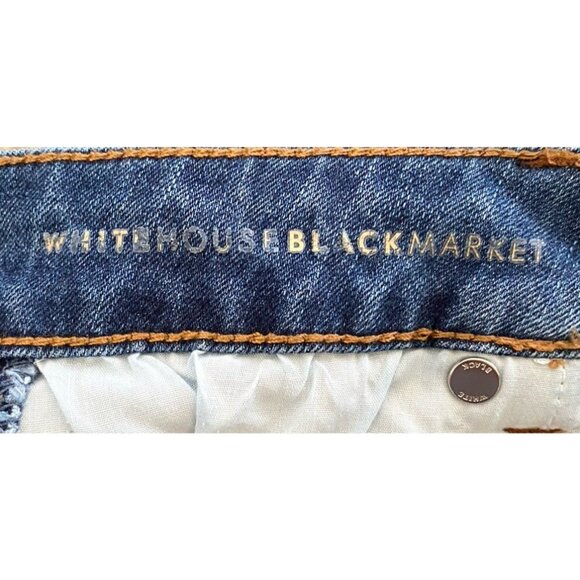 White House Black Market Womens ' The Skimmer ' Ankle Lace Up Jeans‎ Boho Size 4 - Picture 7 of 14